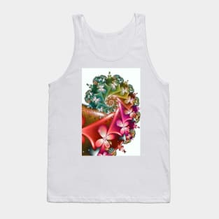 Abstract Fractal Spinning Spring Spiral Bouquet Tank Top